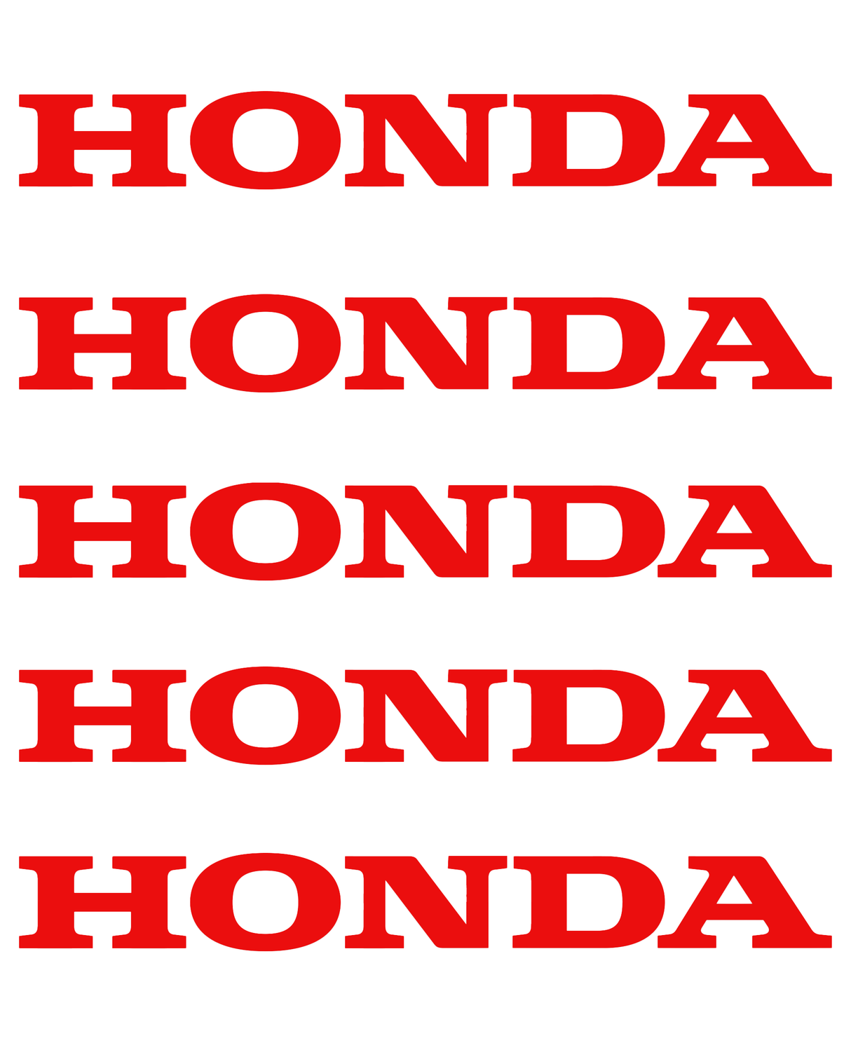 Honda Sticker Pack - Red