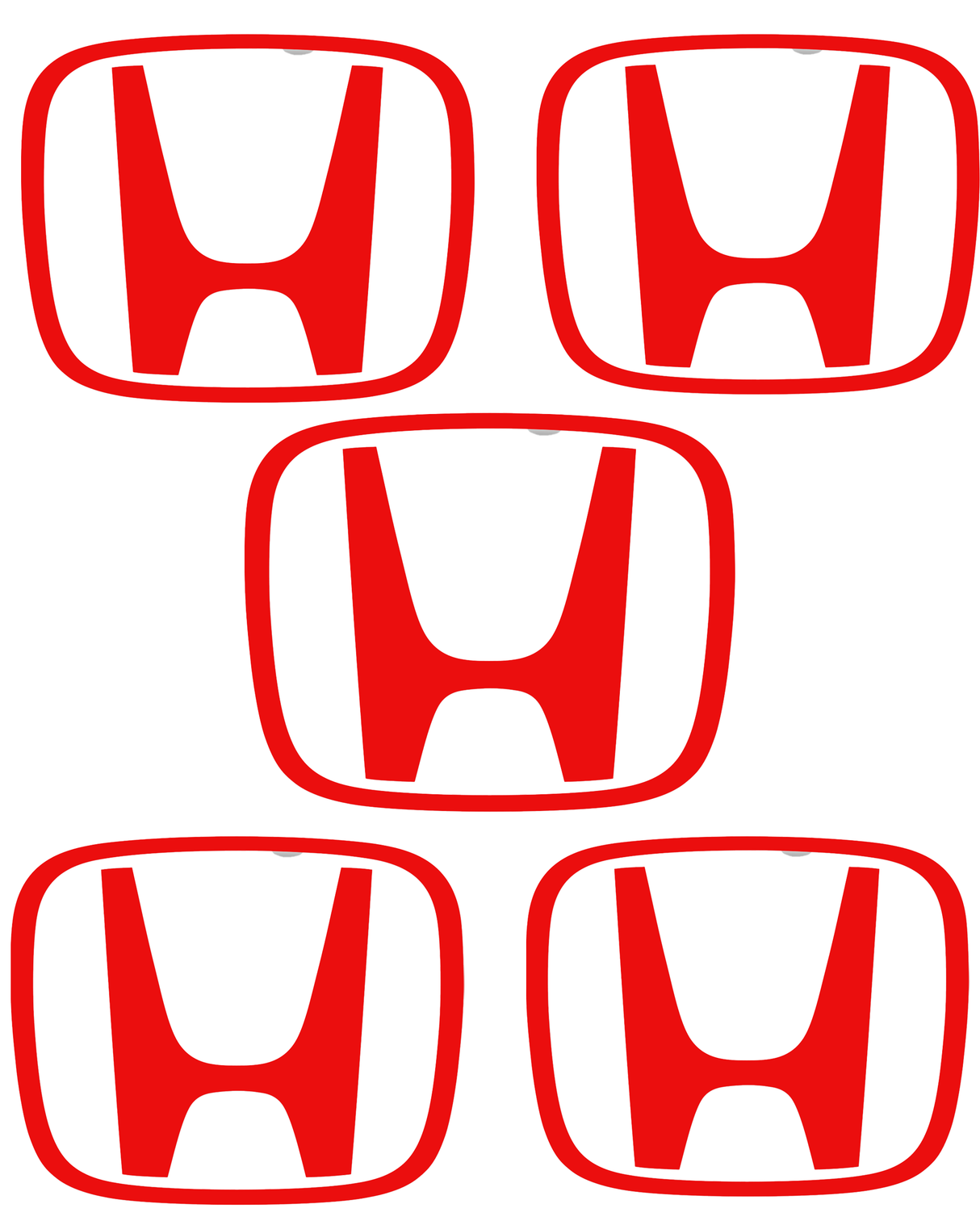 Honda "H" Sticker Pack - Red