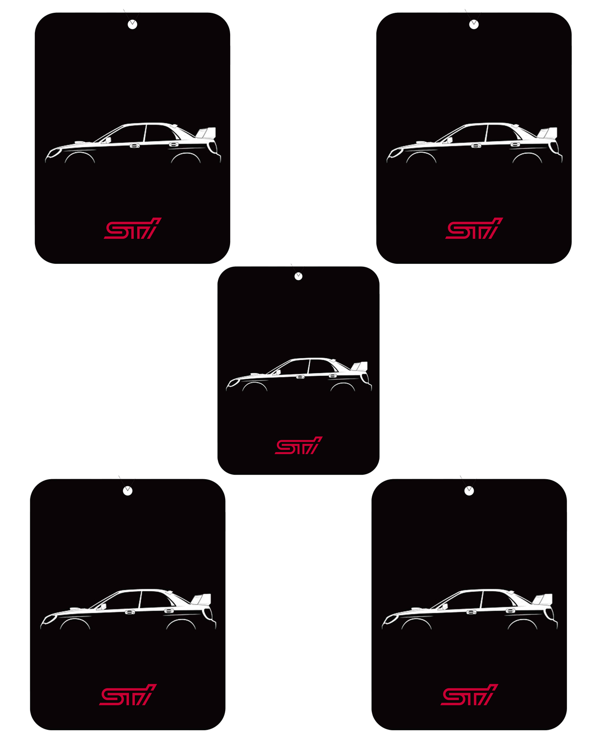 Subaru STi Silhouette Air Freshener Pack (5)