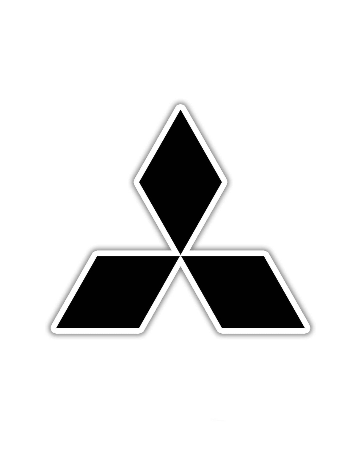 Mitsubishi Diamond Sticker - Black