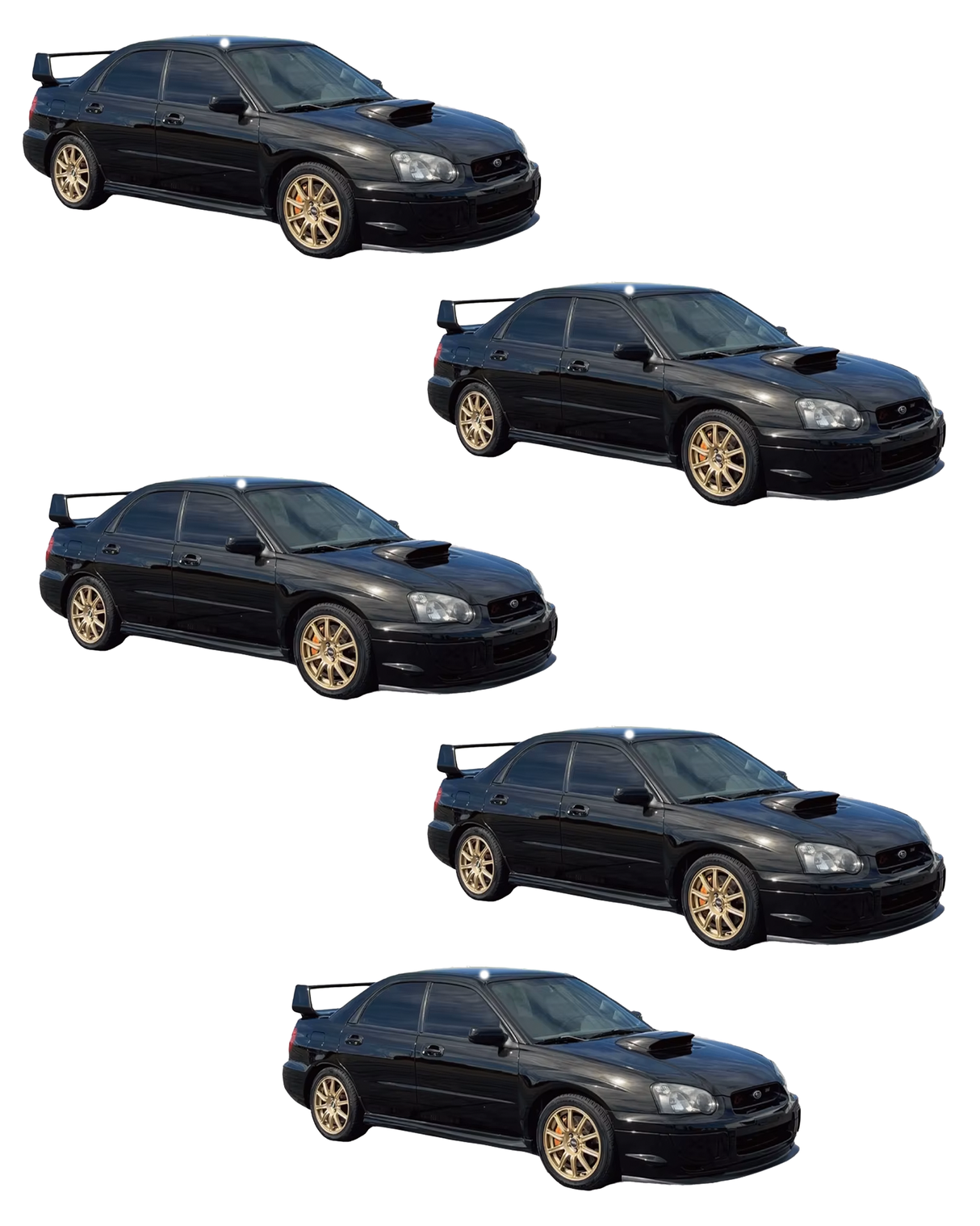 Subaru STi Outline Air Freshener Pack (5)